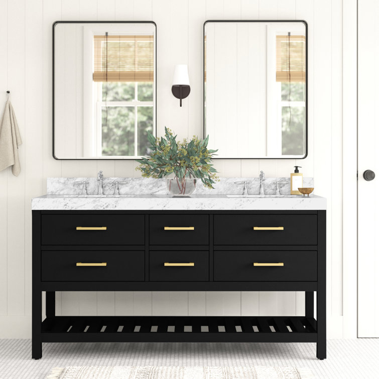 Sand & Stable Carrie 60" Double Bathroom Vanity Set & Reviews Wayfair